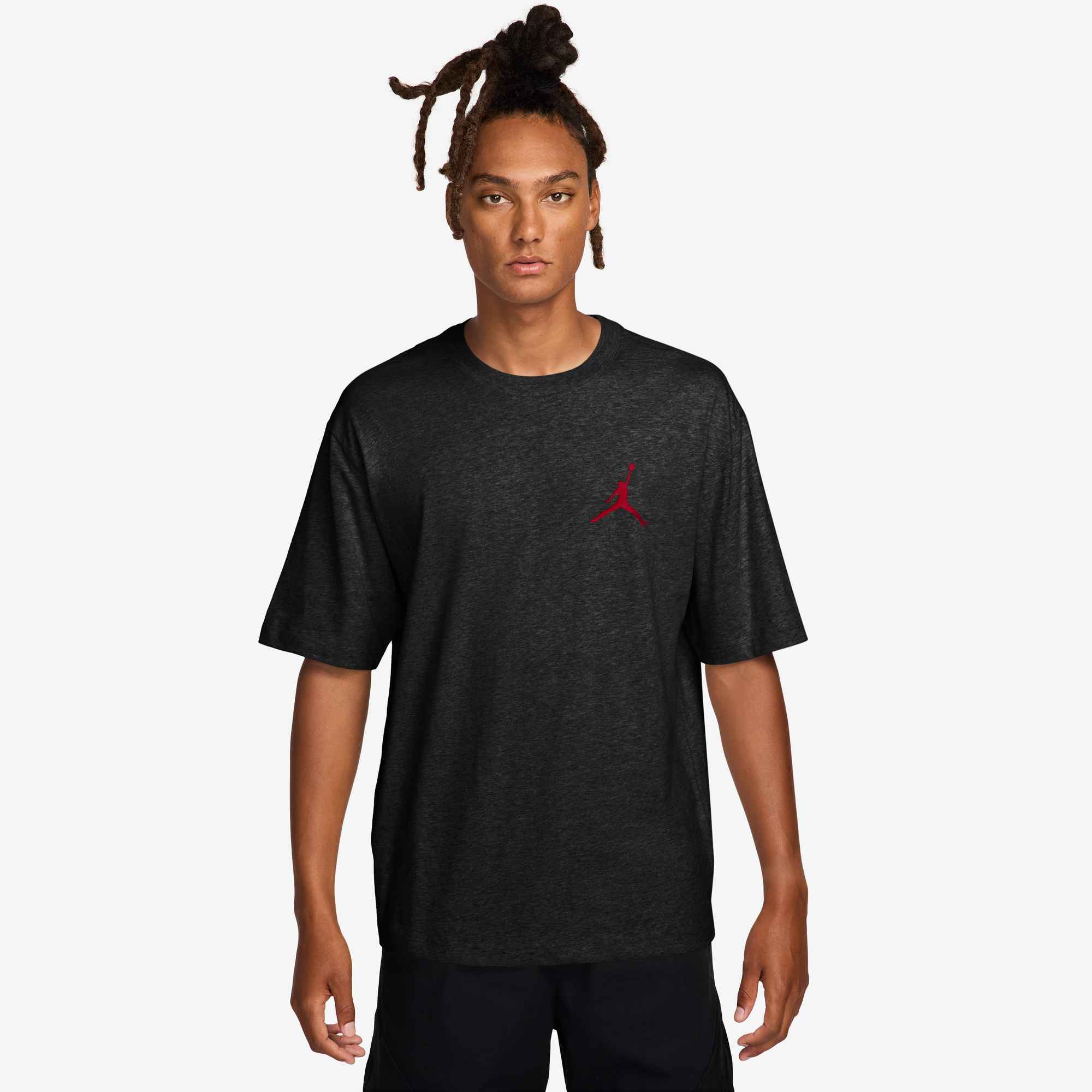 NIKE M J JUMPMAN SS LBR TEE 2 BLACK/GYM RED