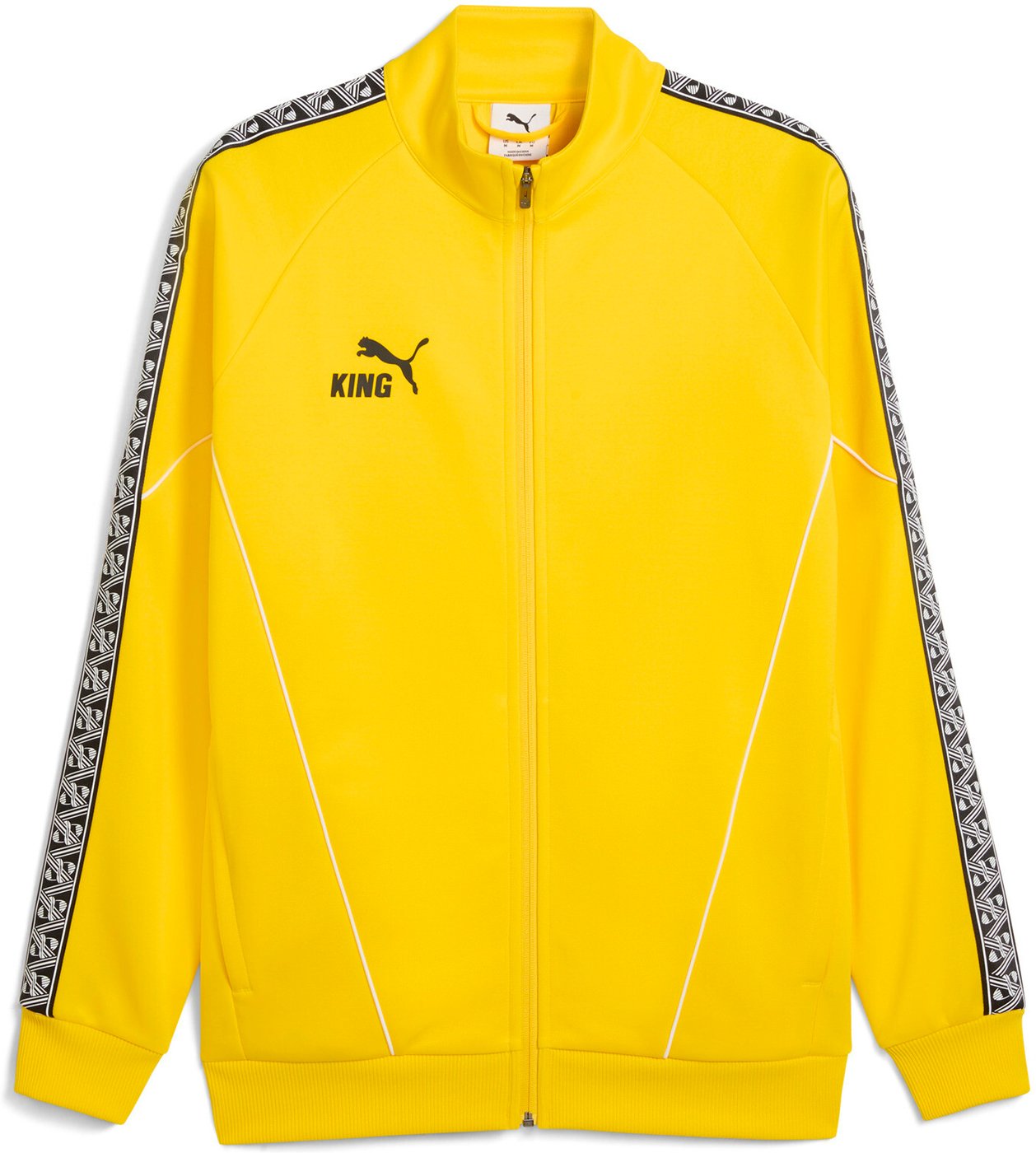 PUMA teamKING Anthem Jacket Faster Yellow-PUMA Black-PUMA Black